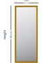 Full Length Mirror 160x60cm, Large Floor Mirror with Golden PVC Frame, Standing, Wall-Mounted or Leaning, Dressing Mirror for Bedroom, Living Room, Home Decor - 3