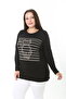 Printed Stone-Embellished Lycra Viscose Plus Size Tunic - 2