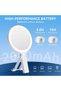 30X/1X Magnifying Travel Makeup Mirror, Round, Rechargeable Switch between handheld, tabletop and hanging use, with 3-color dimming, cordless power and included grooming tweezers - 6
