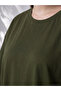 Lcw Curve Khaki Plus Size 100% Cotton Oversize Women's T-Shirt - 2