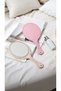 Vintage Handheld Mirrors - 2 Pieces Portable Embossed Flower Mirror with Handle for Face Makeup, Travel Use (Pink, Cream) - 6