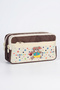 Relaxion 317 Large Volume Coffee Pen Holder with Character Figures and Double Zipper