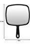 PROTECLE Extra Large Hand Mirror, Salon Barber Hairdressing Handheld Mirror with Handle (Square Black 23cm x 31cm ) Hand Mirrors with Handle, Salon Mirror, Hangable, Distortion-free Reflection, Hand M - 8
