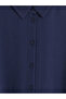 Seray New Season Navy Blue Striped Belted Shirt Dress - 6