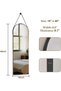 VooBang 40 x 120 cm oval wall mirror, bathroom mirror, decorative mirror suitable for bathrooms, living rooms and hallways, Gold - 6