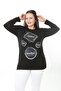Printed Stone-Embellished Lycra Viscose Plus Size Tunic - 4