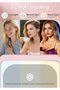 Compact Mirror, Rechargeable 30X Magnifying Mirror with 3 Lighting Modes & Dimmable Brightness, Portable Travel Makeup Mirror with Light, Essentials for Travel, Pocket, Purse, Gifts for Women Pink - 4