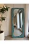 Wavy Arched Full Length Floor Mirror, 63"x24" Standing or Wall Mounted Body Mirror for Bedroom Dressing Room, Blue Flannel Frame (Blue, 160x60cm) - 6