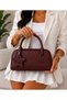 Women's Star Decorated Faux Leather Single Compartment Baguette Hand and Shoulder Bag - 3