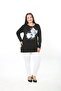 Women's Printed Stone-Embellished Lycra Viscose Plus Size Tunic - 8