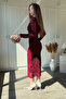 Drapeli Jacquard Sleeve Detailed Glitter Tulle Dress - 6