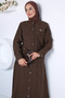Front Snap Jacket Skirt Hijab Double Set - 2