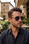 Gold Black Signature Frameless Polarized Glass Men's Sunglasses - 3