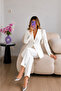 Jacket Pants Double Blazer Set with Stone Accessory on the Sleeves - 2