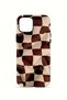 iPhone 12 Vorian Double Layer Case Mocha Melt Checker - 3