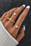 6-Piece Combination Gold Ring Set