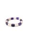 Certified Amethyst and Pink Quartz Cylinder Cut Natural Stone Bracelet - 2
