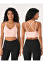 Women's V-Neck Double Straps Cross Back Sports Bustier Crop Top