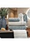 New Season Pure Cotton 6-Piece Bathrobe Set Ronny Gray-Blue - 2