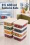 Set of 8 Freshbox Storage Containers Suitable for Microwave and Refrigerator - Refrigerator Organizer 600 ml - 5
