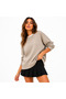 Women's Crew Neck Soft Textured Oversize Knitwear Sweater - 2