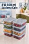 Set of 8 Freshbox Storage Containers Suitable for Microwave and Refrigerator - Refrigerator Organizer 600 ml - 4