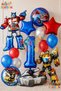 Transformers Balloon Set 1 Year Old - 14 Piece Birthday Balloon Set – Optimus Prime Balloon & Bumblebee Balloon & Megatron Tank Balloon Set