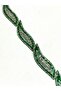 Leaf Model Iron-On Stone Strip / 50 cm / Df302 / Color Green - 2