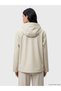 Özmarka New Season Beige Hooded Women's Raincoat - 4
