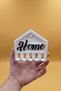 Decorative Home Designed Wall Key Holder with Writing - 5 Hangers - (11cm) (Plastic) - 6