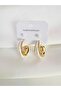 Bone Half Ring Combination Pearl 2-Piece Earring Set - 3