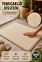 Cream Bathroom Mat Soft Non-Slip Based Water Absorbent Machine Washable Home Floor Mat 40X60Cm - 3