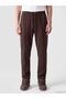 Xside Brown Relax Fit Men's Trousers with Front Stitching Detail - 2