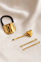 Gold Color Wire Buckle and Rubber Buckle Set - 2
