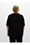 Plus Size Stone and Bead Embellished Shoe Printed Asymmetrical Women's Blouse - 6