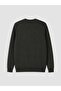 Lcwaikiki Classic Green Crew Neck Printed Men's Thick Sweatshirt - 7