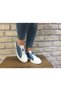 2010 Womenly Style Blue-White Women's Casual Shoes %100 Genuine Leather Elastic Soft - 3