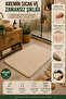 Cream Bathroom Mat Soft Non-Slip Based Water Absorbent Machine Washable Home Floor Mat 40X60Cm - 7