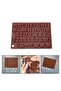 Chocolate Letter Mold Pastry Letter Mold Alphabet Stone Powder Mold Silicone 2cm