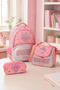 Bubbles Girl's Sweet Diamond 3-Piece School Bag Set - Backpack, Lunch Bag, Pencil Case