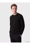 Southblue Black Crew Neck Printed Men's Sweatshirt