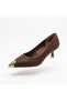 Vollex Metal Detailed Stylish Women's Heeled Shoes - 2