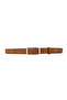 Genuine Leather, 3 cm Silver Color Rectangular Buckle, Dark Cinnamon Suede, Stitched Classic Women's Belt, 3Cmkla50 - 2
