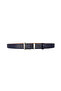 Genuine Leather, 3 cm Silver Color Buckle, Navy Blue, Stitched Classic Women's Belt, 3Cmkla48 - 2