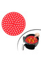 Black Heat Resistant Washable Silicone Oven and Airfryer Round Model Baking Mat 20 cm - 5