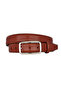 Genuine Leather, 3 cm Silver Color Rectangular Buckle, Red Brown, Stitched Classic Women's Belt, 3Cmkla50 - 5