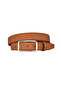 Genuine Leather, 3 cm Silver Color Rectangular Buckle, Nubuck Tan, Stitched Classic Women's Belt, 3Cmkla50 - 5