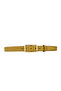 Genuine Leather, 3 cm Gold Color Rectangular Buckle, Mustard Suede, Stitched Classic Women's Belt, 3Cmkla50 - 2