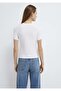 M1600963 Soft-Premium Basic Modal Blended T-Shirt Women's T-Shirt White - 5