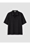 Lcw Vision Black Relax Fit Men's Textured Shirt - 4